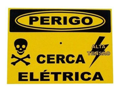 PLACA ADVERTENCIA CERCA ELETRICA