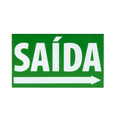 PLACA SINALI SLIM BR VD SAIDA SETA DIRE